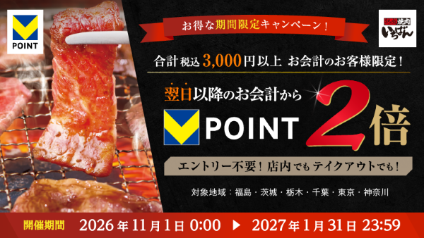 焼肉いちばん＋１回キャンペーン