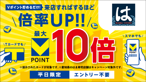 はま寿司ポイント倍率UPキャンペーン