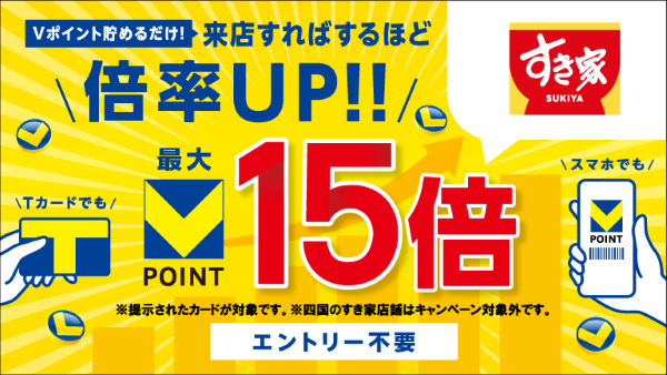 すき家ポイント倍率アップキャンペーン