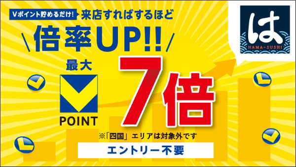 はま寿司ポイント倍率アップキャンペーン