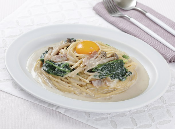 ほうれん草の和風ごまクリームパスタ