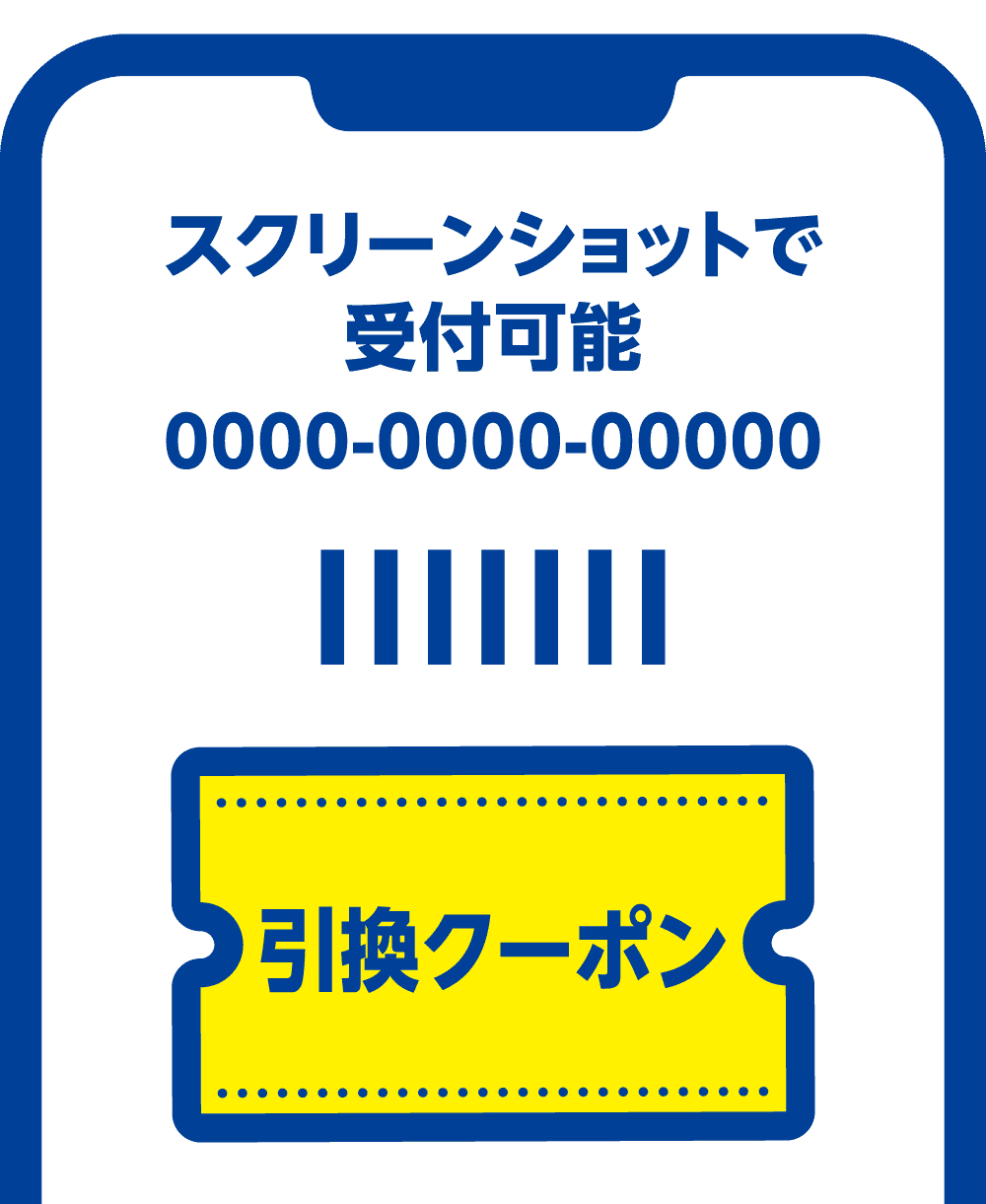 引換クーポンのバーコード画面