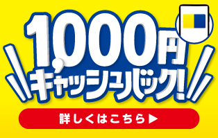 1,000円キャッシュバック!詳しくはこちら