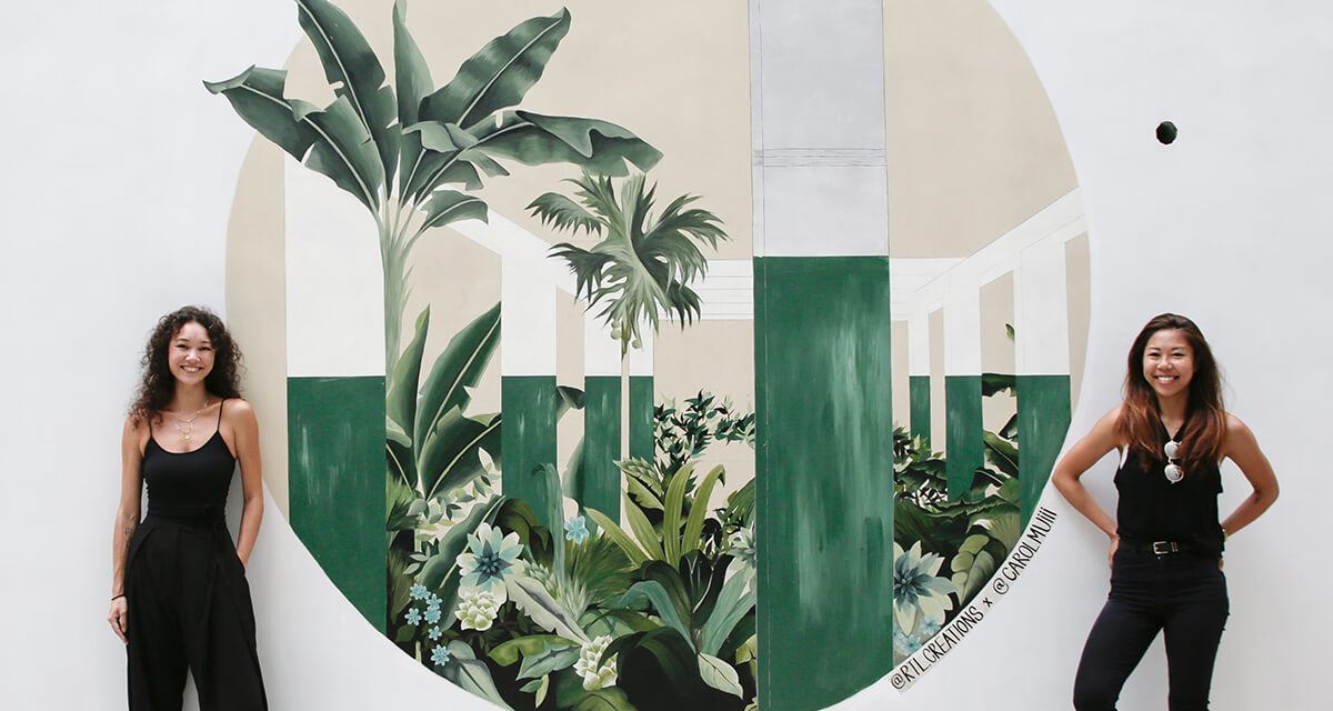 Carol MuiさんとRebecca T Linさんのウォールアート